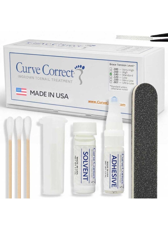 CurveCorrect Ingrown Toenail Treatment Kit Ingrown Toenail Corrector Kit with 10 Braces at Home Ingrown Toenail Correction Big Toe Ingrown Nail Removal - Image 3