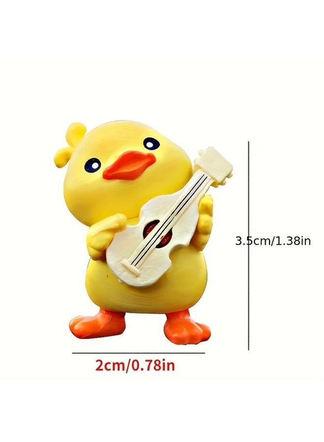 6pcs Yellow Duck Car Dashboard Decor Cute Automotive Interior Accessories - Image 3