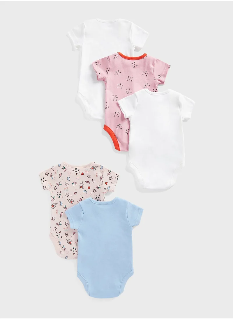 mothercare Kids 5 Pack Assorted Bodysuits