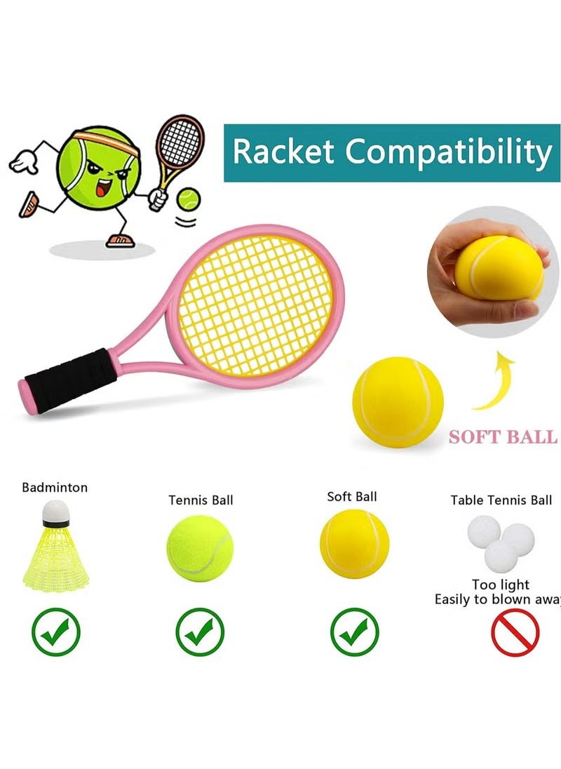 YelaJoy Kids Tennis Racket for Toddler,Child and Kids Age 2~15, Tennis Racquets Gift Set for Children Outdoor Indoor Sports, Blue&Pink  - Image 3