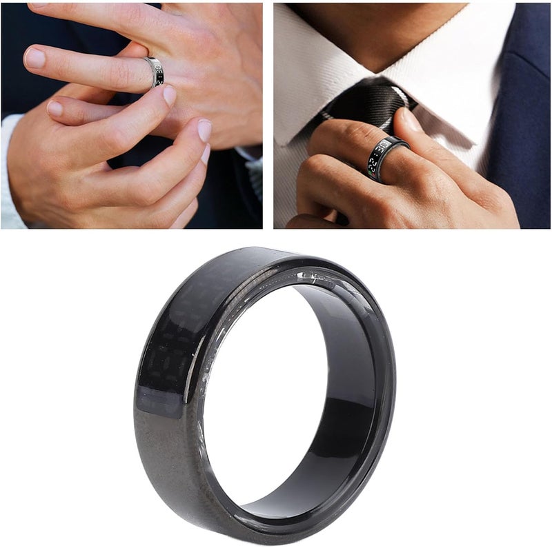 Yunseity Smart Health Ring, IP68 Fitness Tracker Ring, Sleep Tracking Stainless Steel Wearable Fitness Tracker with Screen, for Men Women (12) - Image 5