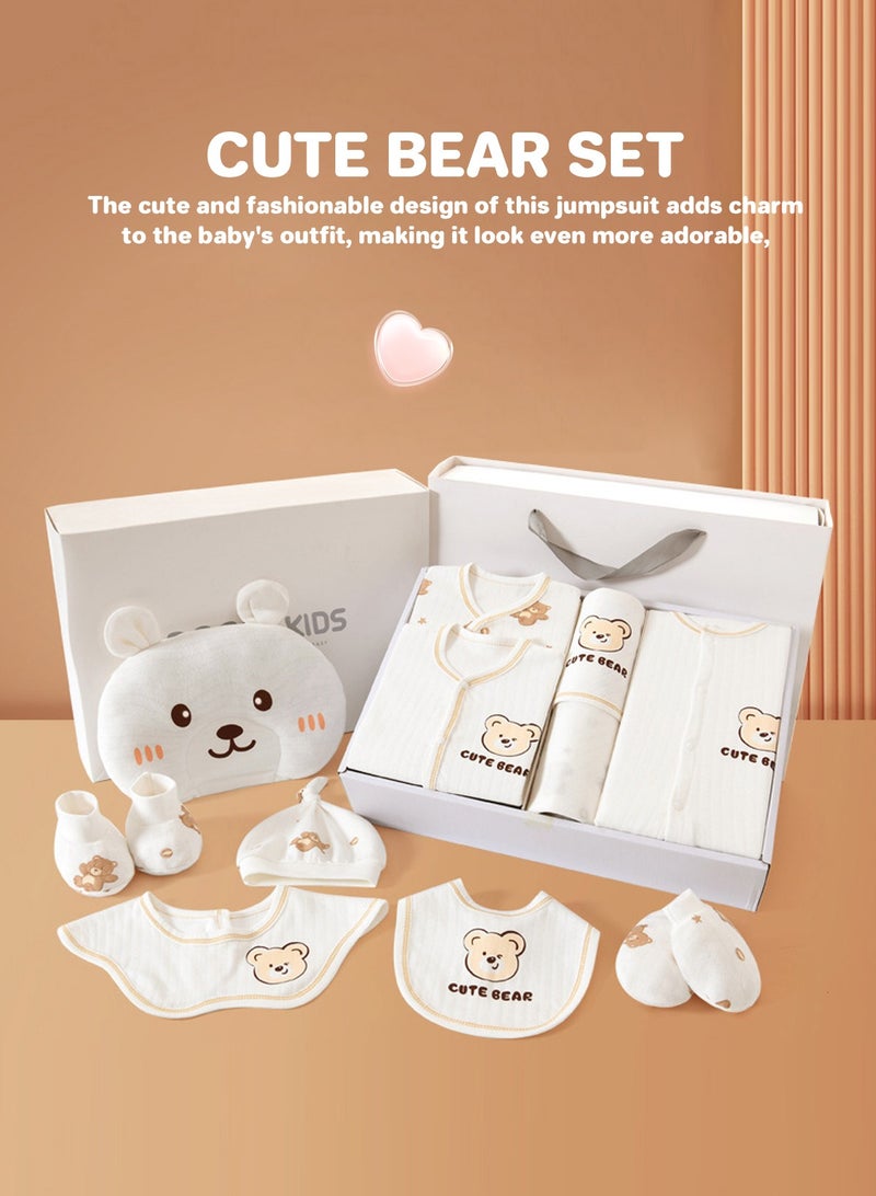 URbazaar 21PCS Newborn Baby Gift Set, Newborn Layette Gift Set for Boys and Girls, Babies Essential Clothes Accessories with Baby Blanket, 100% Premium Cotton, for Spring Summer Autumn Winter Four Seasons - Image 3