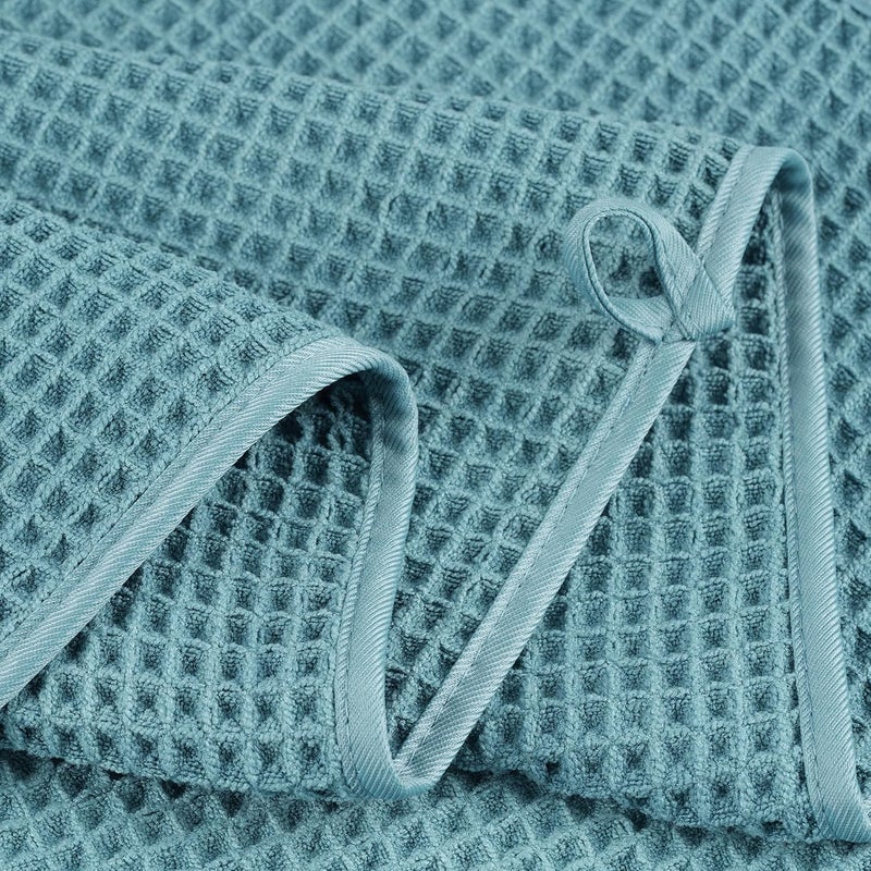 Polyte Oversize, 60 x 30 in., Quick Dry Lint Free Microfiber Bath Towel Set, 6 Piece (Waffle Weave) - Image 3