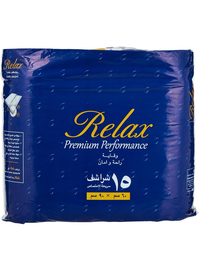 Active Relax Disposable & Highly Absorbent Underpads Medium + 15 Underpads 60 X 90 Cm - Image 3