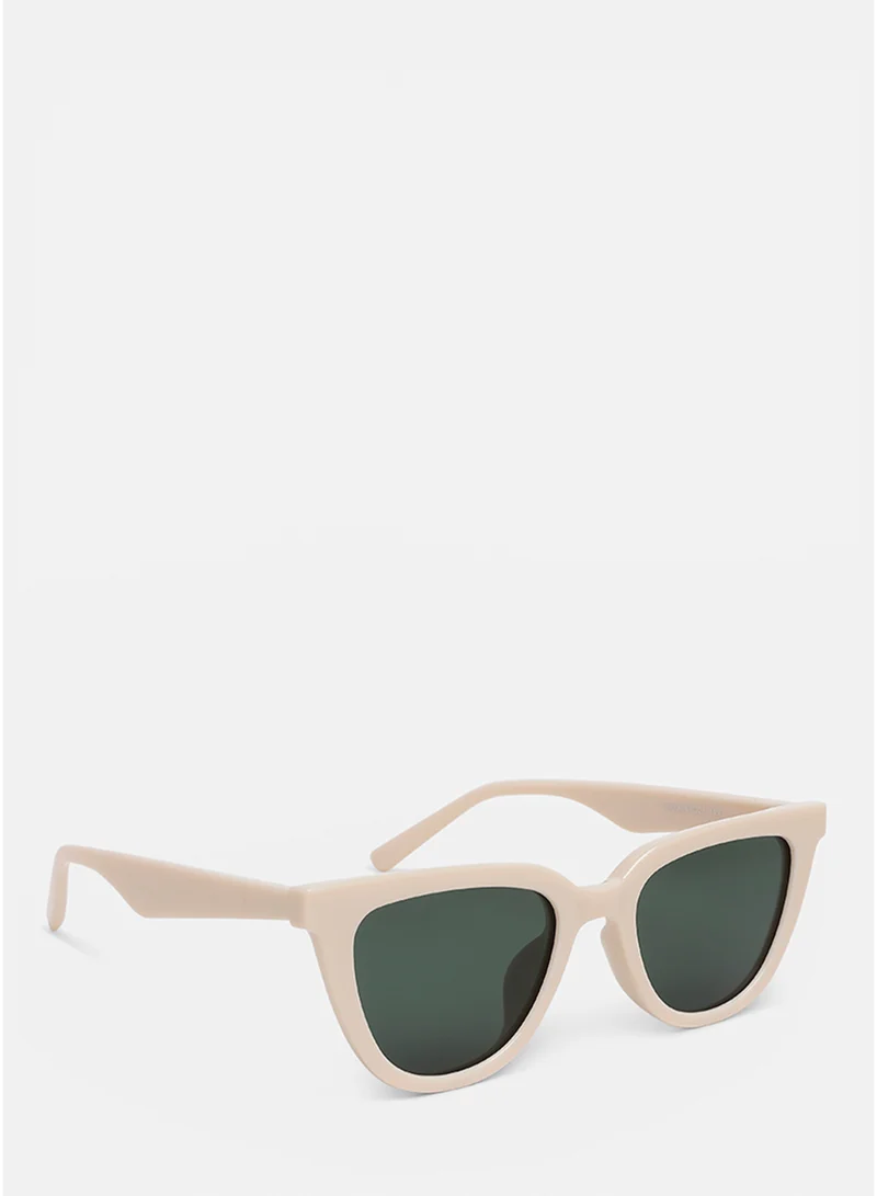 London Rag London Rag Cat Eye UV Sunglasses in Cream