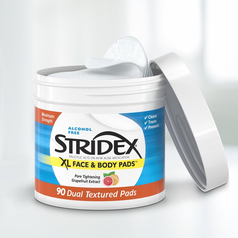 Stridex أقراص سترودكس XL للوجه والجسم، 90 قطعة - Image 2