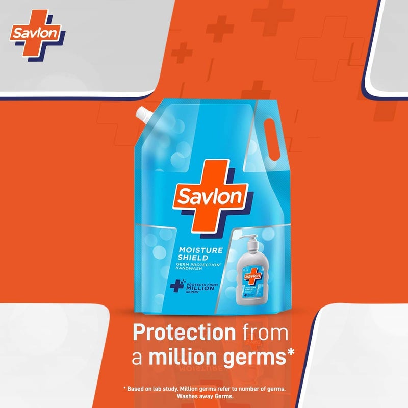 Savlon Moisture Shield Germ Protection Liquid Handwash Refill Pouch 1500ml Pack of 2 - Image 5