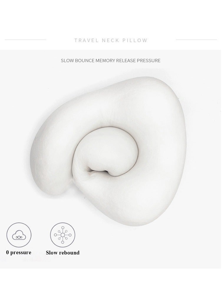 ZAAPPY Premium memory foam neck travel pillow, ergonomic design with slow rebound support, magnetite fabric cover, adjustable strap, invisible zipper - Image 5