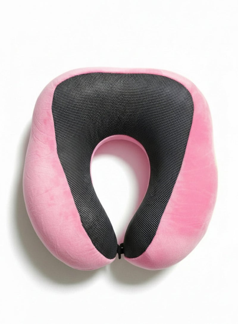 ZAAPPY Premium memory foam neck travel pillow, ergonomic design with slow rebound support, magnetite fabric cover, adjustable strap, invisible zipper - Image 1