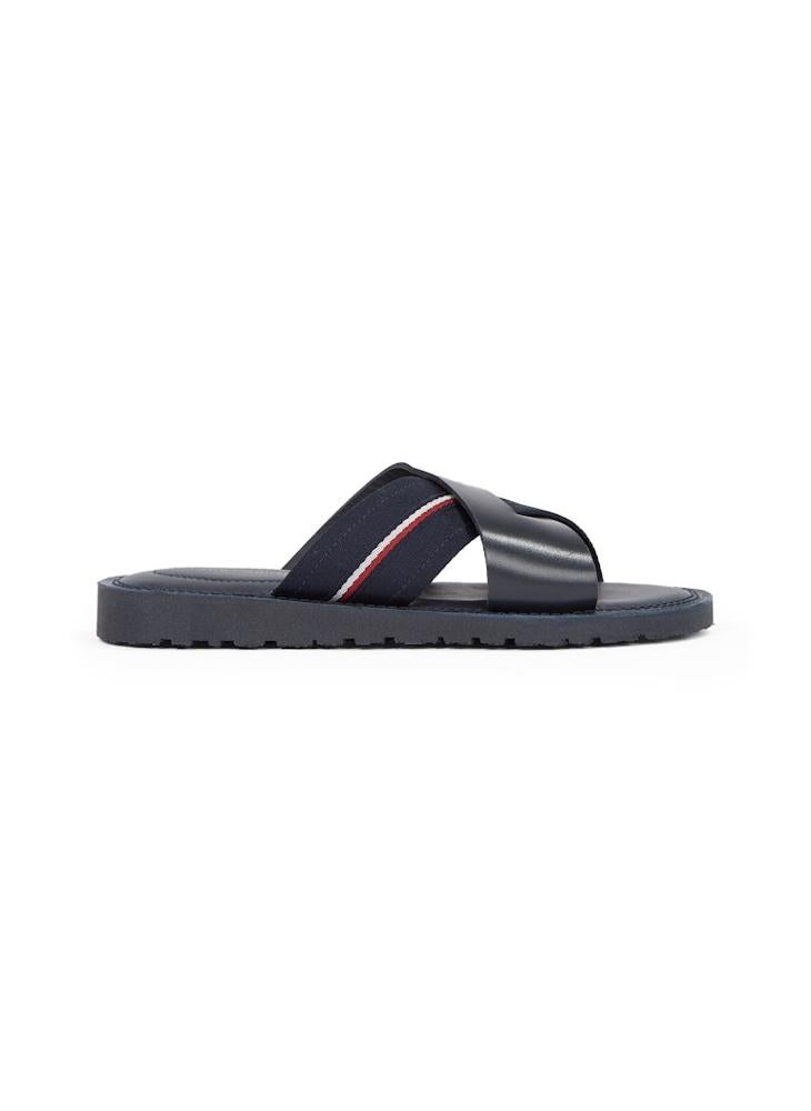 TOMMY HILFIGER Criss Cross Leather Sandals  - Image 1