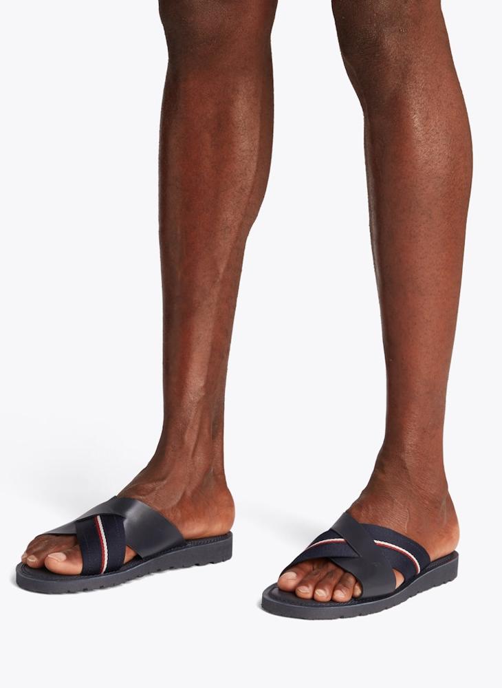 TOMMY HILFIGER Criss Cross Leather Sandals  - Image 5