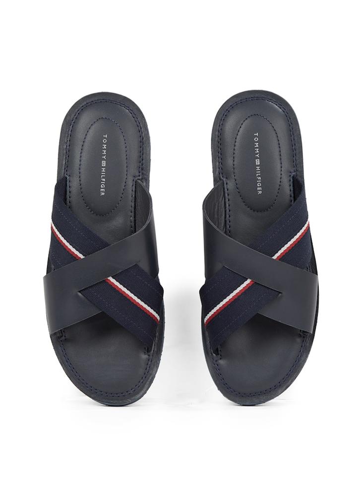 TOMMY HILFIGER Criss Cross Leather Sandals  - Image 4