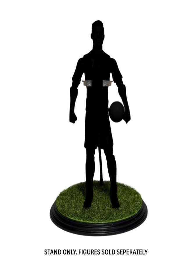 Sockers Collectible 8 Inch Action Figure Display Stand with Grass Base and Flexible Arm, Black and Green - Image 2