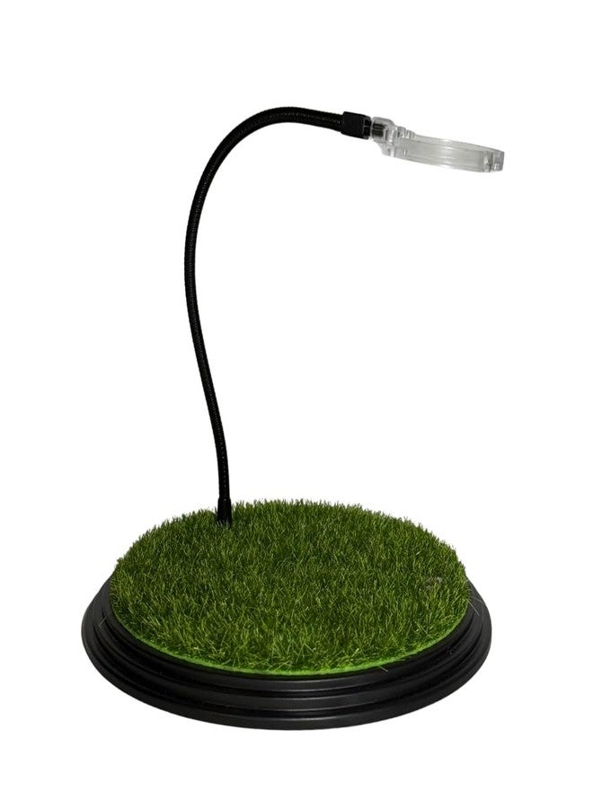 Sockers Collectible 8 Inch Action Figure Display Stand with Grass Base and Flexible Arm, Black and Green - Image 5