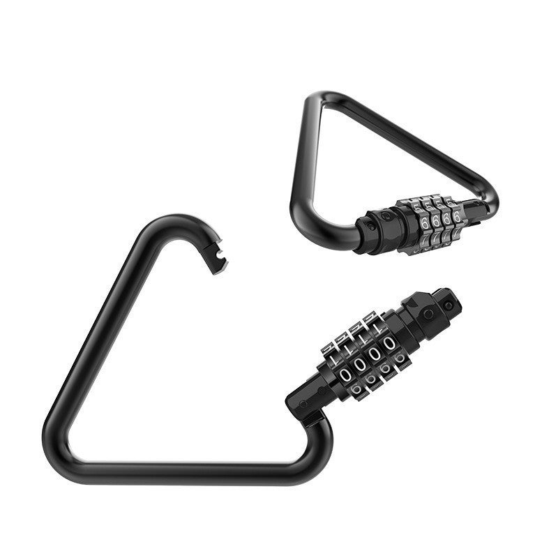 Heavy-Duty Climbing Carabiner Combination Lock for Helmets Black - Image 1