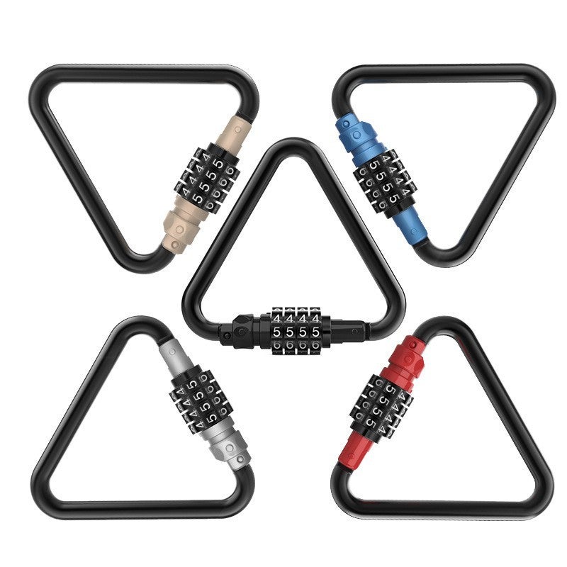 Heavy-Duty Climbing Carabiner Combination Lock for Helmets Black - Image 2
