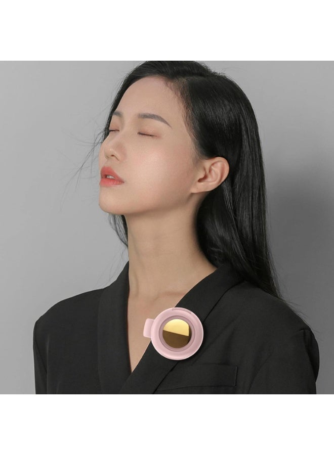 Portable Silent Mini Bladeless Electric Fan, Mini Bladeless Fan Clip on, 3 Speeds Hands-Free Neck Fans, 360° Rotatable, Suitable for Outdoor & Travel & Office, Travel Accessories (Pink) - Image 2