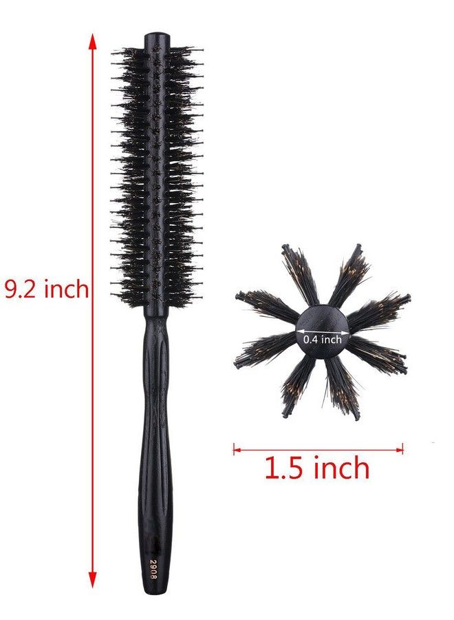 Perfehair Round Brush With Natural Boar And Nylon Bristles Small Volumizing Hair Brush 1.5 Inch Diameter Barrel - Image 3