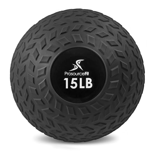 ProsourceFit Slam Medicine Balls 5, 10, 15, 20, 25, 30, 50lbs Smooth and Tread Textured Grip Dead Weight Balls for Strength and Conditioning Exercises, Cardio and Core Workouts - Image 1