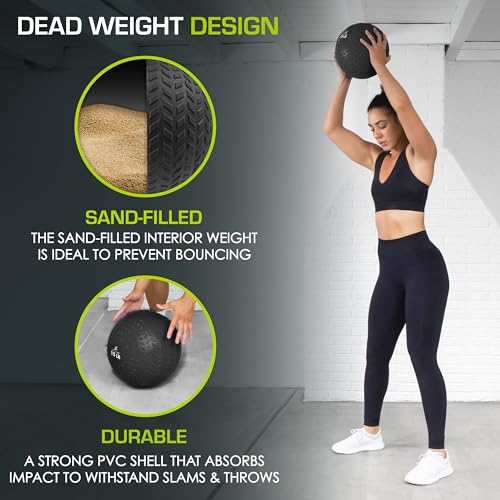 ProsourceFit Slam Medicine Balls 5, 10, 15, 20, 25, 30, 50lbs Smooth and Tread Textured Grip Dead Weight Balls for Strength and Conditioning Exercises, Cardio and Core Workouts - Image 5