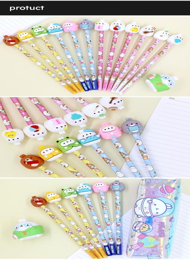 LENITH White Rabbit Mini Figure Pencil Set Korean Stationery 12ea 1 set Blue/From Korean Animation/몰랑 연필 - Image 3