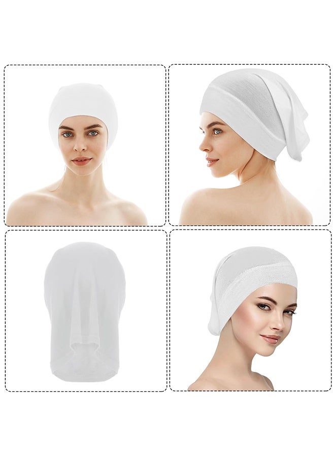 Women's Stretch Hijab Cap Solid Color Hijab Headscarf For Women Lightweight Hats Breathable Liner - Image 4
