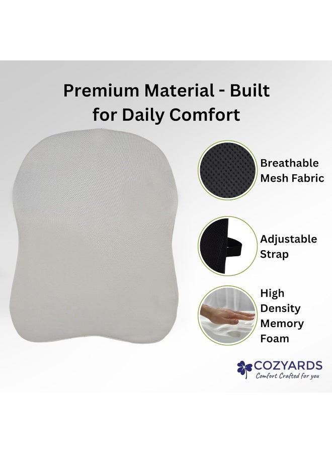 3 اكس ار وسادة سفر 3XR من إسفنج الذاكرة 3808، وسادة مريحة لدعم الرأس والرقبة والكتفين للسيارة والمكتب والطائرة والمنزل، لتخفيف الضغط، غطاء قابل للتهوية، ملاءمة عالمية، تصميم قابل للإزالة والغسل - Image 5