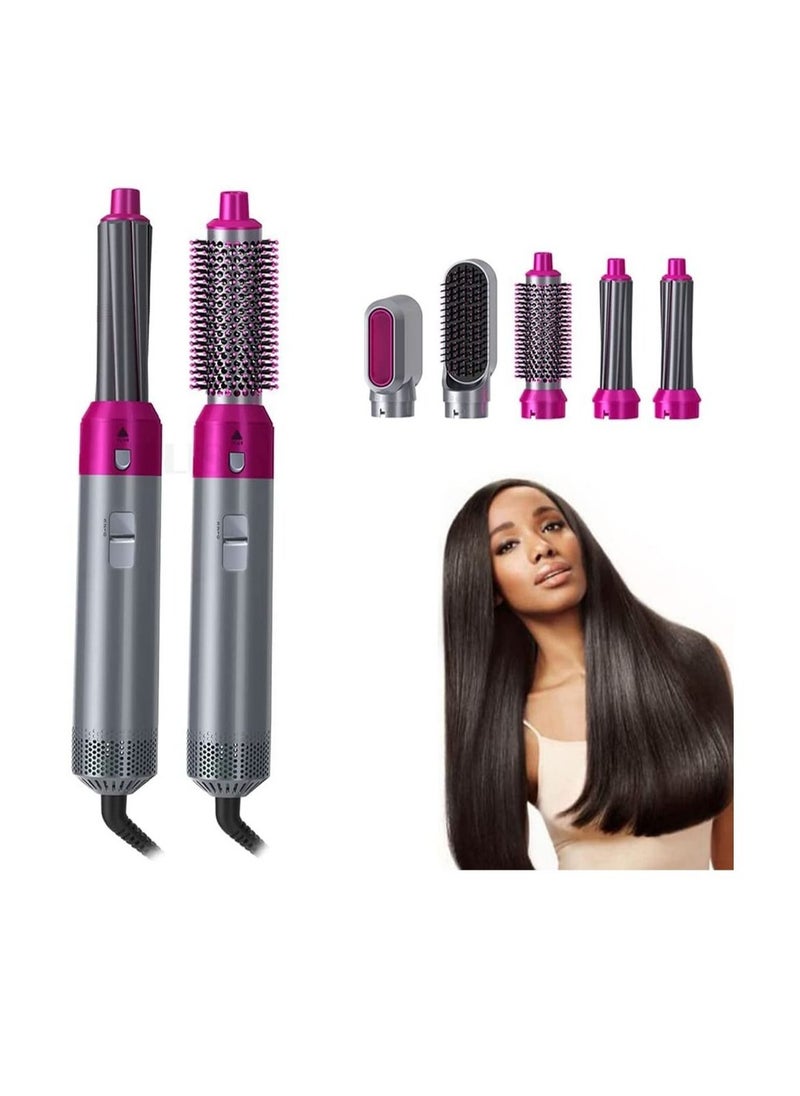 Generic 5 in 1 Hair Dryer Brush with Hair Volumizer,Hot Air Brush,Scalp Massager,Curler and Straightener for Women Hair Styling  - Image 1
