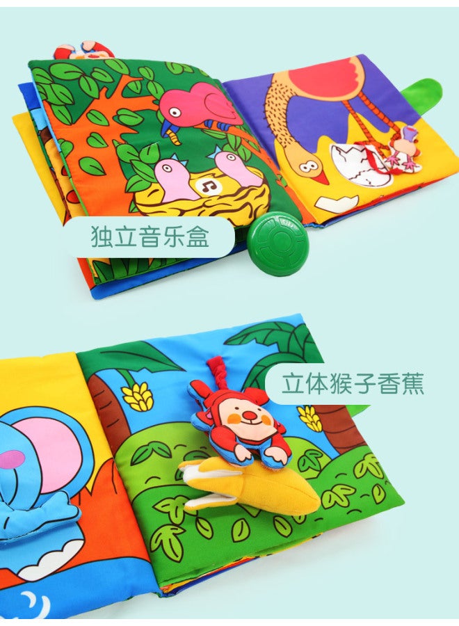 LaLa Cloth Book Baby Early Education Cloth Book 0-3 Years Old Baby Music Toy Book Tear-up 3d Three-dimensional Bite Washing - Image 2
