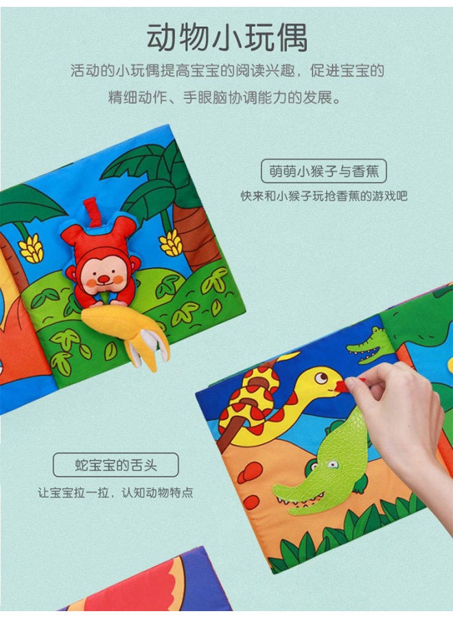 LaLa Cloth Book Baby Early Education Cloth Book 0-3 Years Old Baby Music Toy Book Tear-up 3d Three-dimensional Bite Washing - Image 4