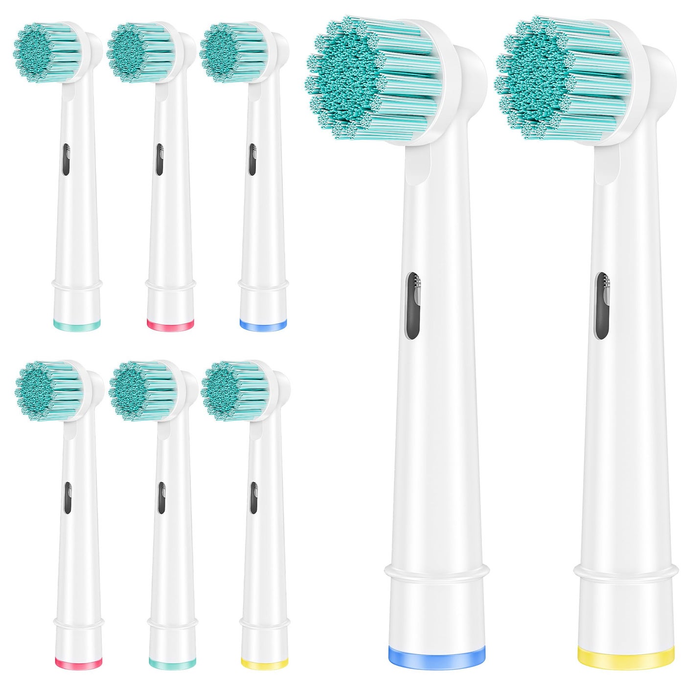 valuabletry Sensitive Gum Care Replacement Toothbrush Heads Compatible with Oral B Electric Toothbrushes, 8 Pack Sensitive Clean Soft Bristles Brush Heads Refill for Oral B Pro, Genius, Vitality. Whit