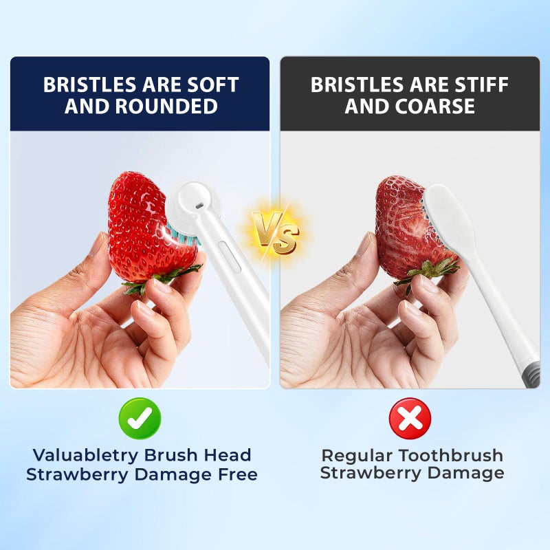 valuabletry Sensitive Gum Care Replacement Toothbrush Heads Compatible with Oral B Electric Toothbrushes, 8 Pack Sensitive Clean Soft Bristles Brush Heads Refill for Oral B Pro, Genius, Vitality. White - Image 5