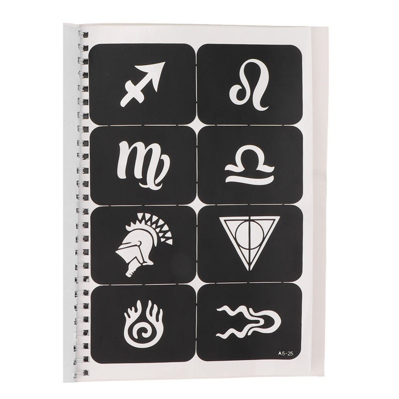 Tattoo Stencils: 99 Patterns Book Design - Save Time Reusable Waterproof Body Art for Women Kids Party Festivals Cosplay - Image 5