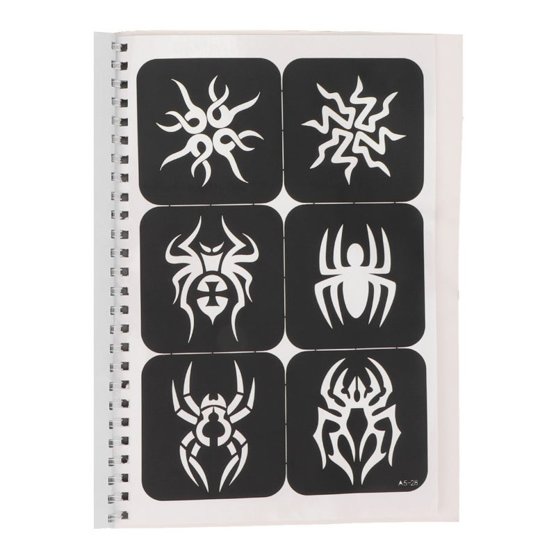 Tattoo Stencils: 99 Patterns Book Design - Save Time Reusable Waterproof Body Art for Women Kids Party Festivals Cosplay - Image 4