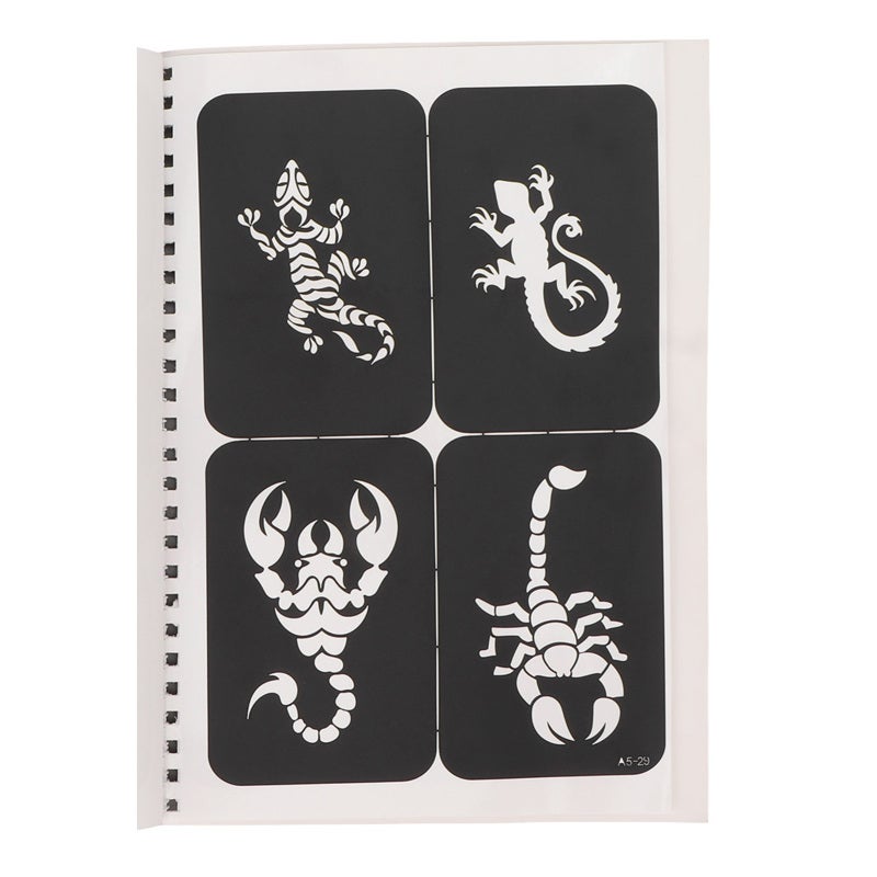 Tattoo Stencils: 99 Patterns Book Design - Save Time Reusable Waterproof Body Art for Women Kids Party Festivals Cosplay - Image 2