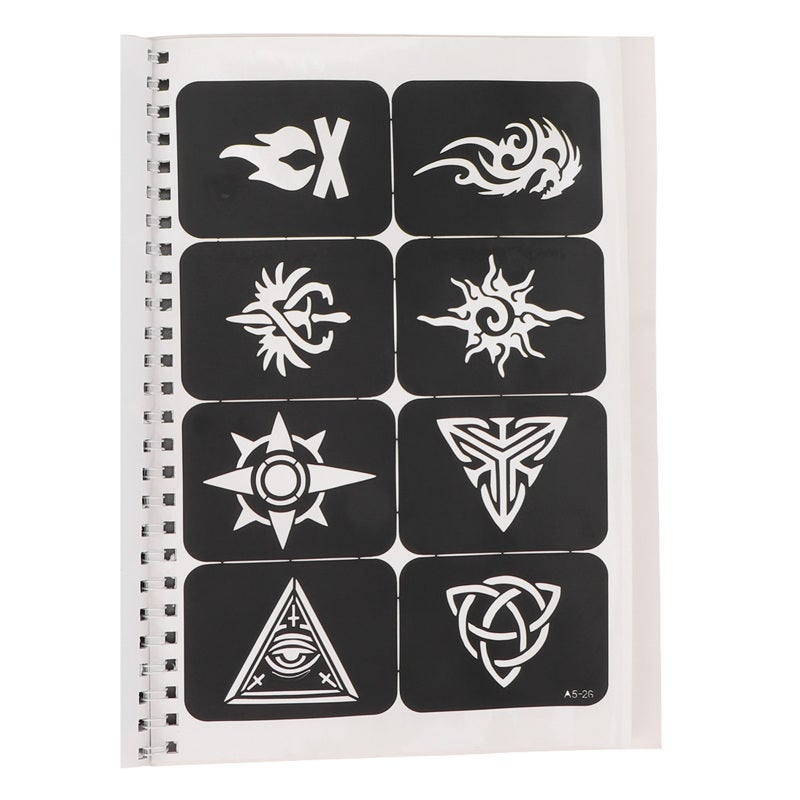 Tattoo Stencils: 99 Patterns Book Design - Save Time Reusable Waterproof Body Art for Women Kids Party Festivals Cosplay - Image 3