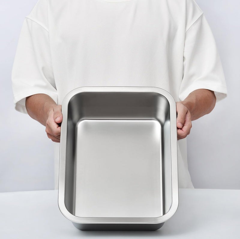 Kichwit 1.8 Gallons Large Dog Bowl Food Grade Stainless Steel Pan, Dishwasher Safe - Image 2