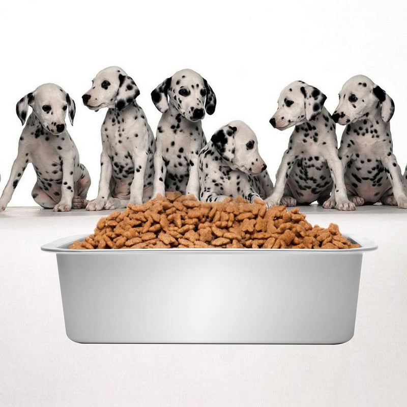 Kichwit 1.8 Gallons Large Dog Bowl Food Grade Stainless Steel Pan, Dishwasher Safe - Image 4
