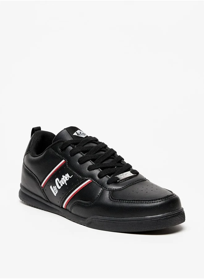 لي كوبر Men's Logo Detail Sneakers with Lace-Up Detail