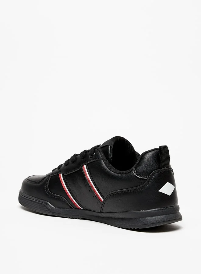 لي كوبر Men's Logo Detail Sneakers with Lace-Up Detail