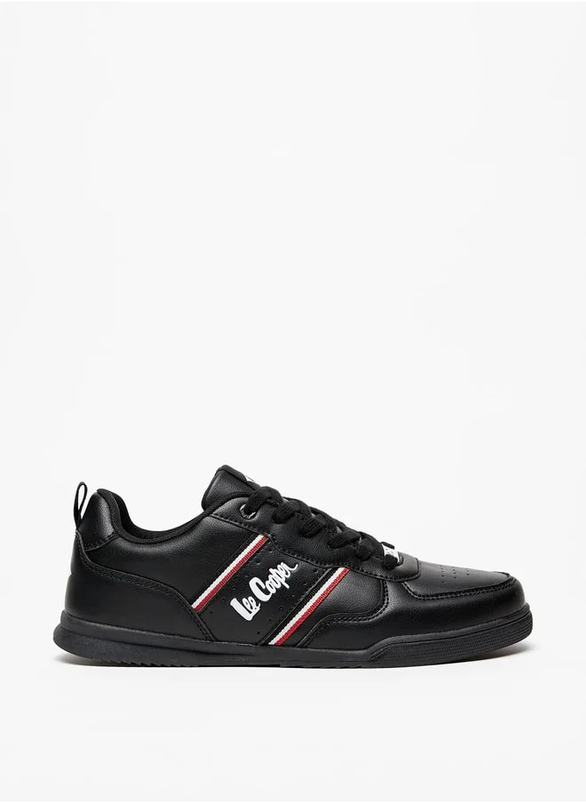 لي كوبر Men's Logo Detail Sneakers with Lace-Up Detail