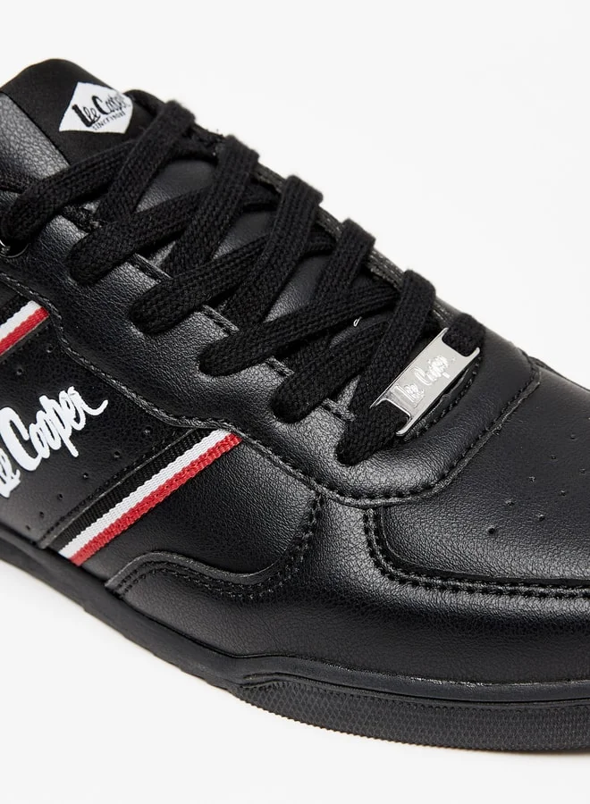 لي كوبر Men's Logo Detail Sneakers with Lace-Up Detail