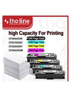 The Line THE LINE 203A CF540A CF541A CF542A CF543A Toner Set Compatible with HP Color Laserjet Pro MFP M254dw M254dnw M280nw M281fdn M281fdw M281cdw Printer (Black Cyan Yellow Magenta)  - Image 3