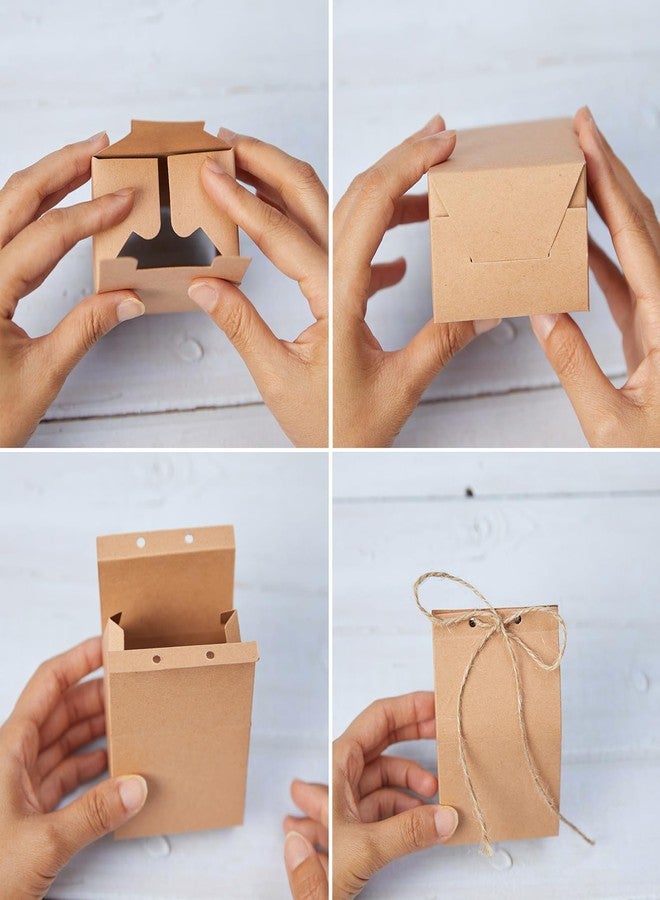 Lamantery Mini House Shape Paper Candy Boxes House With Twines Paper Package Box Candy Chocolate Gift Packing Wrap for Wedding Party Christmas Birthday 50Pack - Image 3