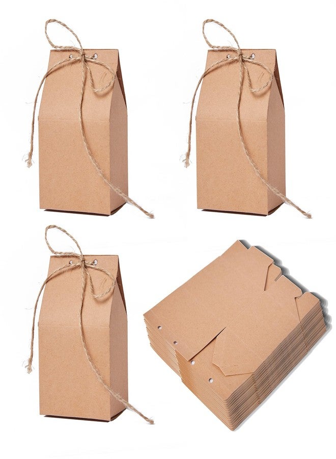 Lamantery Mini House Shape Paper Candy Boxes House With Twines Paper Package Box Candy Chocolate Gift Packing Wrap for Wedding Party Christmas Birthday 50Pack - Image 1