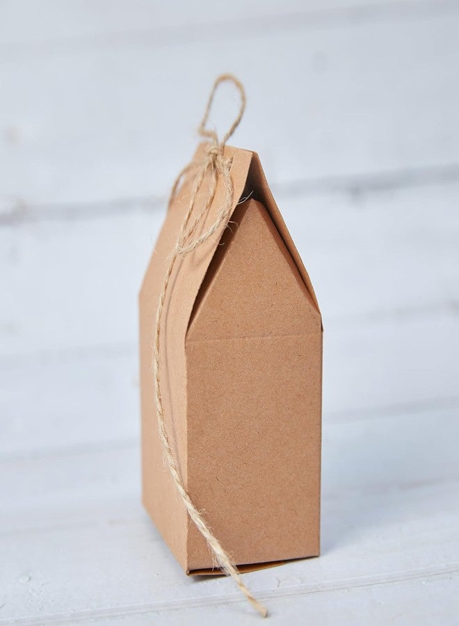 Lamantery Mini House Shape Paper Candy Boxes House With Twines Paper Package Box Candy Chocolate Gift Packing Wrap for Wedding Party Christmas Birthday 50Pack - Image 4