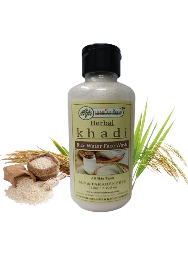 Khadi Rishikesh Herbal Rice Water Face Wash For Glassy Glowing Skin, Uneven Skin Tone, with rice water| All skin Types,Women &Men-210Ml - Image 1