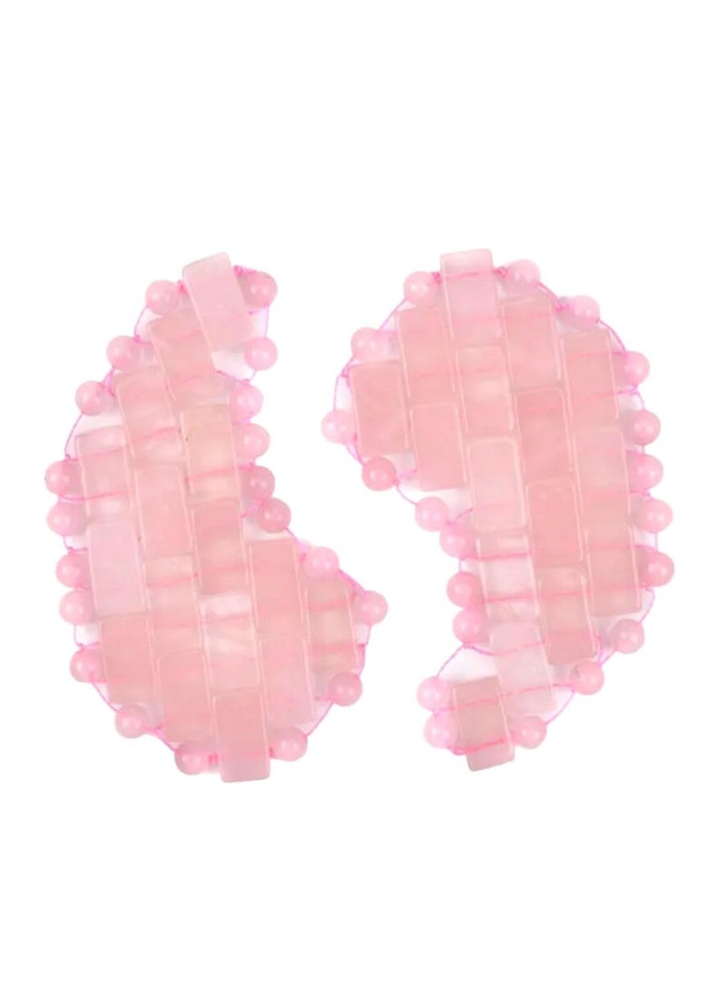 Skin Mantra Moon Shape Crystal Clear Quartz Eye Mask AntiAging Hot or Cold Using Stone Eye Mask 100 Natural Beauty Eye Mask Rose Quartz 