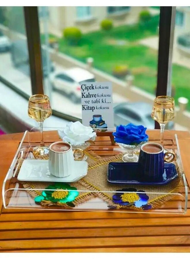 Garkoo – Premium Acrylic Serving Tray – 35×25 cm – Durable Seamless Design with Handles – Side Opening – Ideal for Hotels, Restaurants & Room Service - Image 4