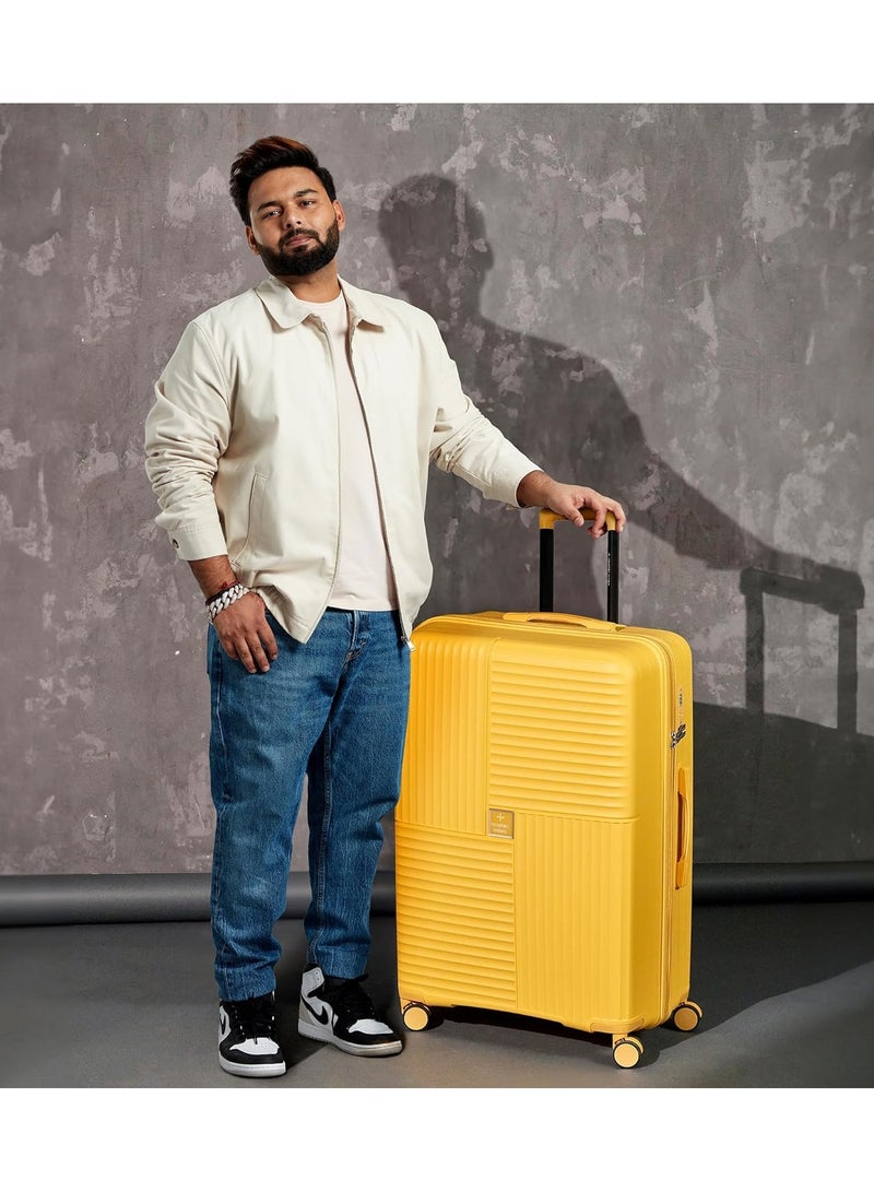 nasher miles Nasher Miles Singapore Hard-Sided Polypropylene Luggage Set of 3 Yellow Trolley Bags (55, 65 & 75 )  - Image 2
